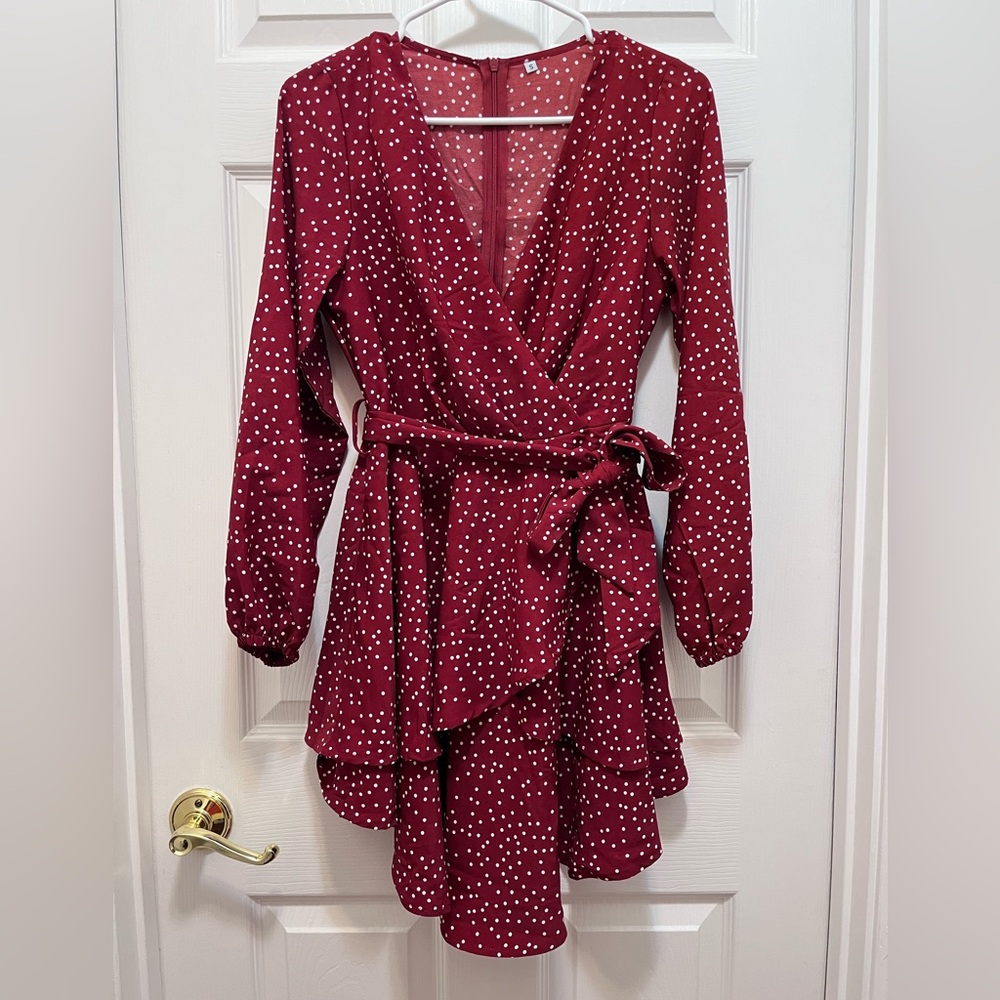 Small Polka Dot Wrap Dress